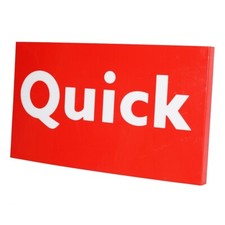 Panneau publicitaire d'enseigne en plexiglas Fast Food Quick / no McDonald's