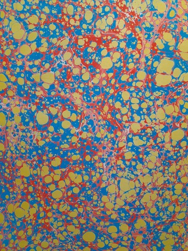 Papier marbré cuve - à,