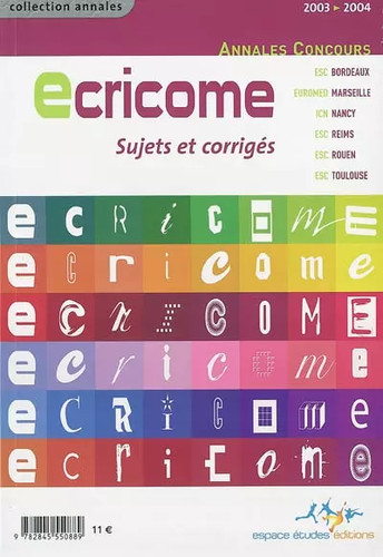 Ecricome concours 2003 - concours,