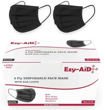 Lot de 50 masques jetables 3 plis avec pont de nez - Respirants et doux - Ave...