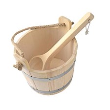 Tonneau et louche en bois pour