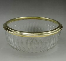 saladier en verre taillé et