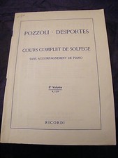"Partition Cours complet de solfège 8 ème Volume Pozzoli Desportes"