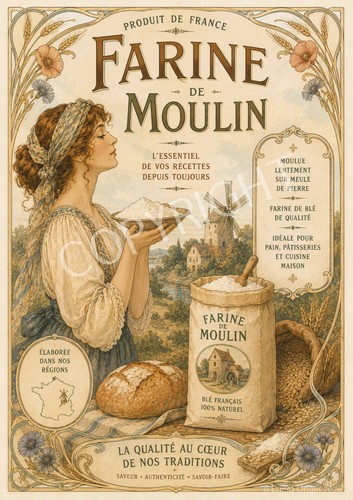 Photo farine moulin - photo, a4