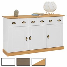 Buffet commode vaisselier 3 portes 3 tiroirs pin massif