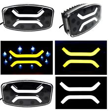 6 x 12 / 24V LED Spot Feux + DRL Fluo Blanc Orange Roulis Tracteur Van Bus