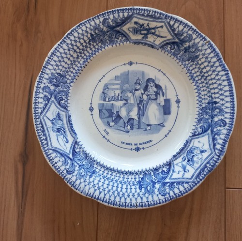 Assiette faience creil - faience,