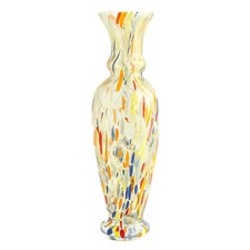 Murano Vase en Verre Jaune