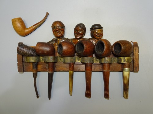 Ancien porte pipes bois - -ancien,
