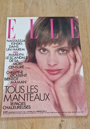 Affiche presse 1985 elle revue - affiche,