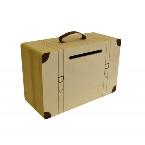 Urne forme valise - valise, bois