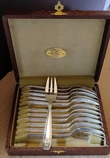 12 Fourchettes dessert Gateaux Métal Argenté Noel Collet