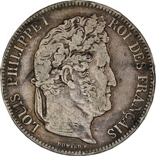 Monnaie, France, Louis - Philippe, 5 Francs, 1841, Bordeaux, TB, Argent