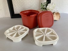 525⚜️ Ancien Seau à Glace, Bac à Glaçons Tupperware Orange Made In France