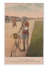 Carte Postale ancienne colorisée  :  Ernest PAUL TOUR DE FRANCE 1910