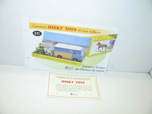 Fiche certif dinky toys - fiche, +