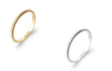 Bague Alliance en Plaqué Or ou en Argent - Surface Striée - Anneau mariage
