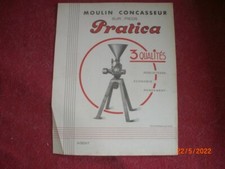ANCIEN  PROSPECTUS   PUBLICITAIRE    MOULIN   CONCASSEUR   PRATICA
