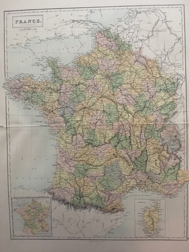 1860 lithograph map of - lithograph,