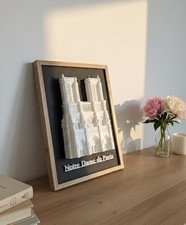 Notre Dame de Paris Cadre Cathédrale Maquette 3D Souvenir Paris voyage France