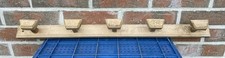 Ancien porte manteau mural Art Deco Décoration bois à 5 patères, vintage