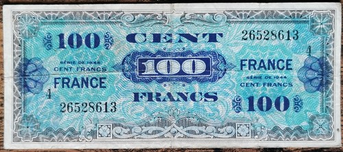 Billet 100 francs 1944 france - billet,