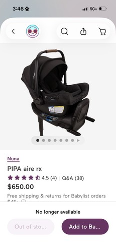 Nuna pipa aire with relx - pipa, rx