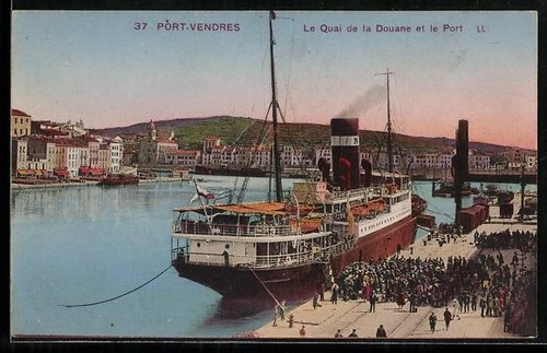 Cpa port vendres quai de - le,