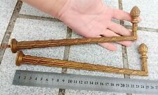 2 Anciennes embrasses / attaches rideaux / crochets Bronze ou laiton ,L= 25,5 cm