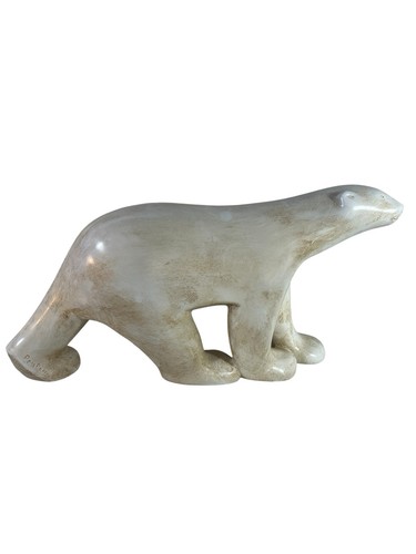 Sculpture bronze pompon ours - pompon,
