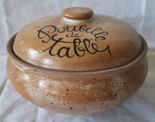 Ancienne Poubelle De Table En Grès Vintage Ø 16,5 Cm Ht 11 Cm Made In France 