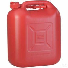 Jerrycan Bidon 20 L rouge - Plastique avec bec verseur 