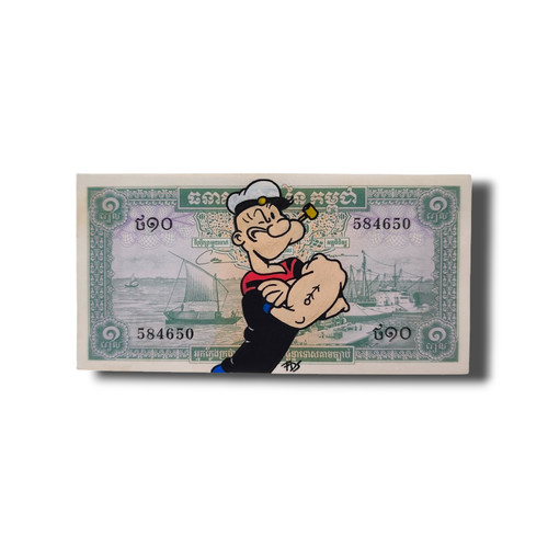 Peinture originale popeye sur - peinture,