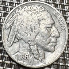 PIECE DE 5 CENTS BUFFALO TÊTE D´INDIEN USA 1936 (1328)