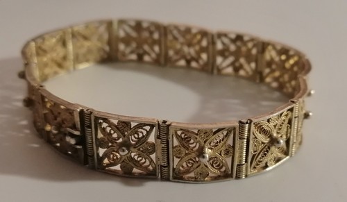 Ancien bracelet argent vermeil
