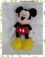 Doudou Peluche Mickey Short Rouge Tissu Rouge Disney Jemini