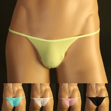 Hommes Sexy Nylon Slip Refroidir Glace Soie Taille Basse sous-Vetement Bikini