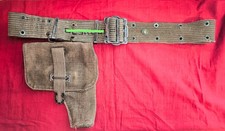 Équipement TAP France indo Algérie ceinturon toile 1950/53 et holster PA 1954
