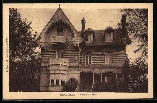 Cpa deauville villa - cpa, casita