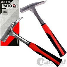 2x YATO Professionnel Maçon Marteau de Charpentier 600g Dachdeckhammer