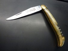 laguiole pliant le Sabot,Prestige,acier Sandvik,L 195mm,croix du berger,corne