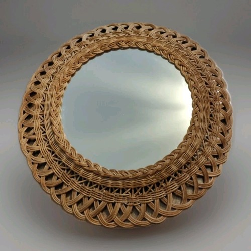 Miroir rond osier - rond, rotin