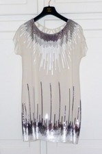 Robe en mousseline à sequins BCBG MAX AZRIA T.34Fr