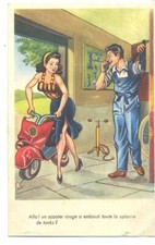 CP HUMOUR Illustrateur   scouter   garage   serie 376