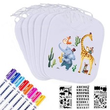 6 Pcs Bavoirs Blancs pour