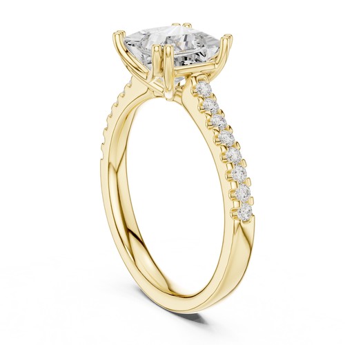 Bague diamant princesse ct - bague,