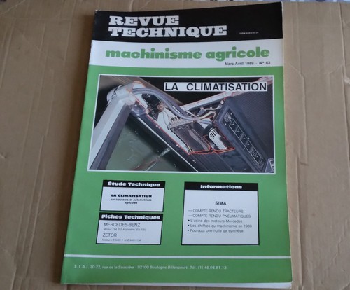 Revue technique machinisme - revue,