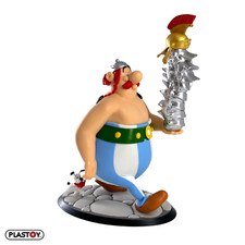 Figurine Astérix Obelix pile de casques PLASTOY 40099