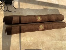 BOUDIN DE PORTE ANTI COURANT D’AIR TRÈS ÉLÉGANT COMME NUBUCK MARRON & DORÉ