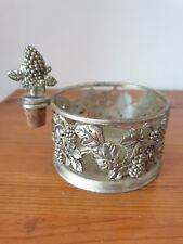 Porte bouteille métal argenté avec son bouchon 12x7 cm